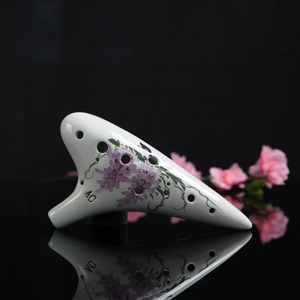 โอคาริน่าเซรามิก 12 รู แบบเคลือบลายภาพวาดหมึกจีน สำหรับผู้เริ่มต้น - Product Image 4