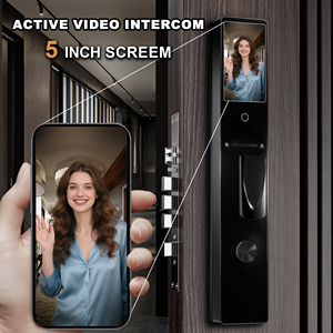 Serrure de porte intelligente à reconnaissance faciale avec entrée sans <span class=keywords><strong>clé</strong></span> Wi-Fi et interphone vidéo Tuya pour la sécurité domestique - Product Image 3