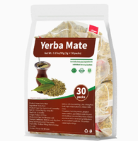Sachets de thé Yerba Mate - Infusion naturelle d'herbes sud-américaines pour l'énergie et la concentration, riche en caféine, 30 sachets individuels