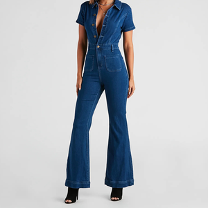 Pantalones <span class=keywords><strong>Vaqueros</strong></span> de <span class=keywords><strong>mujer</strong></span> de distribución al por mayor | Mono vaquero acampanado al por mayor | Traje de <span class=keywords><strong>vaqueros</strong></span> de <span class=keywords><strong>mujer</strong></span> personalizado - Product Image 1