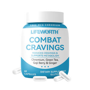 LIFEWORTH Supplément de soutien énergétique 1000 mcg Chrome Thé vert <span class=keywords><strong>Goji</strong></span> <span class=keywords><strong>Berry</strong></span> Gingembre <span class=keywords><strong>Capsule</strong></span> pour adultes luttant contre les fringales - Product Image 1