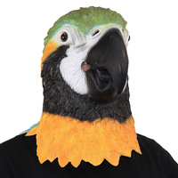 Masque d'oiseau perroquet en latex intégral réaliste pour Halloween, Noël, cosplay, accessoires de fête
