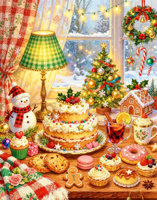 Kits de peinture diamant DIY de qualité supérieure pour la table de Noël, personnalisés, faits main, avec diamants carrés en résine, motif paysage