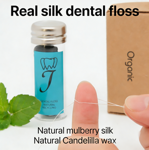Fil dentaire en soie pure 100% premium, cire de candelilla, biodégradable, huile de menthe, 30m 50m, logo personnalisé, vente en gros, livraison rapide - Product Image 1