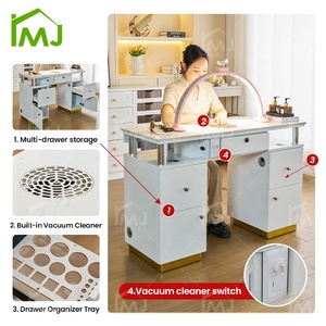 <span class=keywords><strong>Mesa</strong></span> <span class=keywords><strong>de</strong></span> Manicura para Salón <span class=keywords><strong>de</strong></span> Belleza, <span class=keywords><strong>Mesa</strong></span> para Técnico <span class=keywords><strong>de</strong></span> Uñas con Almacenamiento y Muchos Cajones - Product Image 6