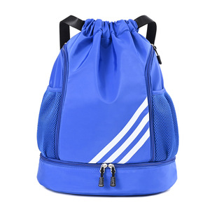 High Quality Custom Promotional Fitness Logo Drawstring Bags Fashionable Waterproof Gym Backpack Made of Polyester