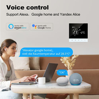 Termostato Inteligente Programable RKHK WiFi Tuya con Pantalla Táctil, Control Digital de Temperatura, Compatible con Alexa y Google Voice