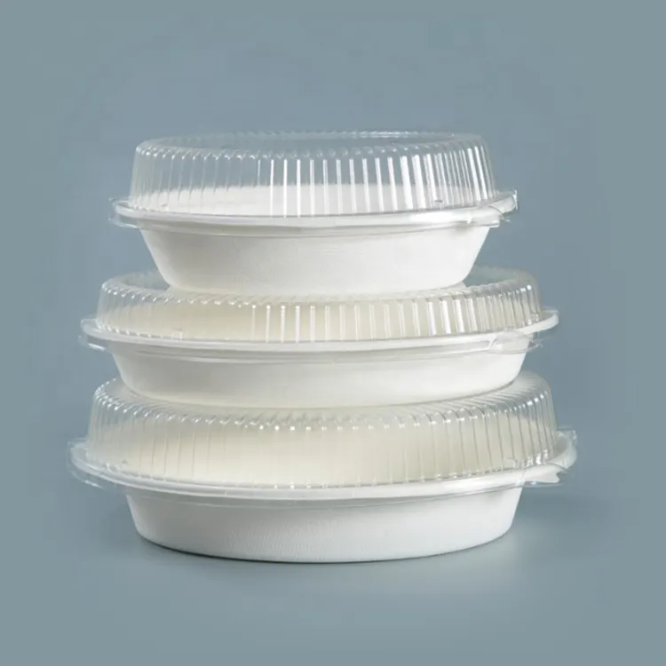 Kingwin Conception personnalisée Récipients alimentaires en kraft Vente en gros Écologique Kraft 1300ml Papier Soupe Salade Bol Tasses avec couvercle Nourriture Pap