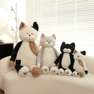 Grande coussin-peluche chat en peluche, motif chat de dessin animé endormi, pour filles et commandes de cadeaux en gros - Product Image 4