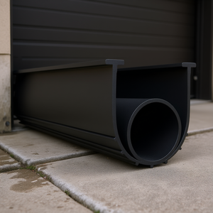 Joint d'étanchéité en caoutchouc pour porte de garage, forme en U, 10 pieds, bande d'étanchéité contre les intempéries, seuil imperméable, extrémités en T de 3 3/4 pouces - Product Image 2