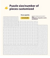 Grosir 1000 potong kustom mainan kartun Jigsaw teka-teki kartu abu-abu 380x260 Puzzle untuk dewasa anak-anak 2-4 tahun gratis pengiriman kertas
