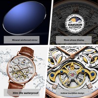 Jam Tangan Mekanik Tourbillon Ukiran Berkualitas Tinggi Baru untuk Pria, Jam Tangan Otomatis Tahan Air Bergaya Mewah untuk Bisnis