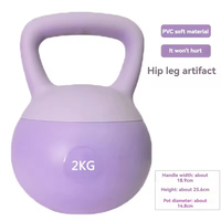 Pesa Rusa de PVC con Relleno de Arena de Acero, Ecológica, Duradera, con Agarre Cómodo, para Entrenamiento de Fuerza de Glúteos y Parte Inferior del Cuerpo en Casa o Gimnasio