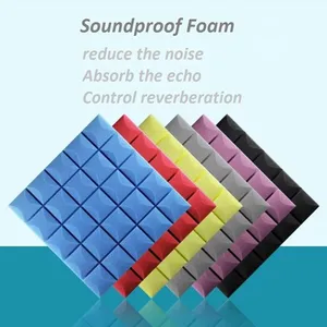 Panneaux acoustiques en <span class=keywords><strong>mousse</strong></span> insonorisante 30*30*5cm pour murs, <span class=keywords><strong>d</strong></span>écoration, studio <span class=keywords><strong>d</strong></span>'enregistrement, <span class=keywords><strong>mousse</strong></span> insonorisante autocollante en forme de coin - Product Image 3