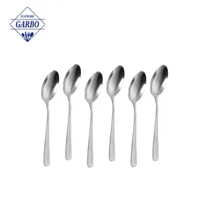 Mirror Polished Stainless Steel Tea Spoon 6pcs Classic Design Table Dinner Used Metal Spoon Set Wholesale Home Hotel Restaurant