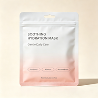 Pochette classique scellée sur trois côtés avec encoche de déchirement sur le dessus, facile à ouvrir pour l'emballage des masques en tissu pour soins quotidiens de la peau