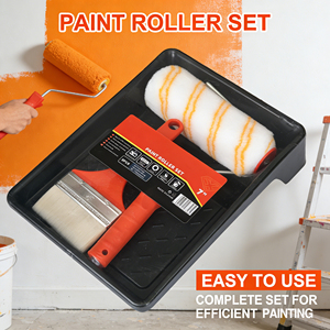 No Dead Ends 9-inch Industrial Grade Wool Synthetic Blend <b>Paint</b> Roller Brush Set Duracon Resin Rollers 2 Pieces 3-Year Warranty - Product Image 3