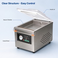 Machine de mise sous vide commerciale DZ-260 pour restaurant, cuisine centrale, supermarché, boucherie, comptoir de charcuterie, emballage alimentaire