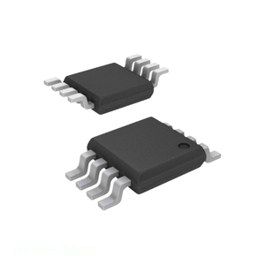 การจัดการพลังงาน (PMIC) 8 TSSOP, 8 MSOP (0.118 ", ความกว้าง3.00มม.) IC REG เชิงเส้น3V 300MA 8 MSOP RT9193-30GF - Product Image 1