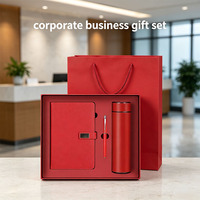 Ensemble cadeau d'entreprise de marque avec carnet A5 à couverture rigide, stylo métallique et gobelet isotherme pour partenaires commerciaux, kit tout-en-un OEM ODM