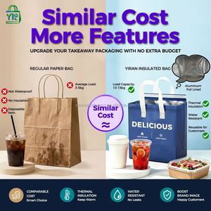Bolsa Térmica Ecológica para Llevar Comida, Impermeable, Aislada, para Entrega de Alimentos, Picnic, Camping, con Logotipo Personalizado - Product Image 4