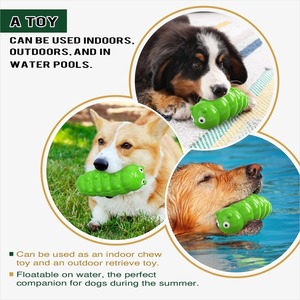 TPR Eco-Friendly Cute Cartoon <strong>Dog</strong> Chew Toy Green <strong>Worm</strong> Shape Design Wear-Resistant Rubber <strong>for</strong> Tooth Cleaning and Daily Playtime - Product Image 5