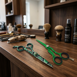 Ciseaux de coiffure professionnels en acier inoxydable avec poignée en caoutchouc pour salon de coiffure, ciseaux de coupe de cheveux - Product Image 3