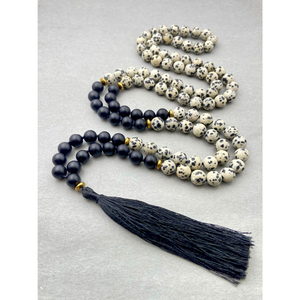 Collier de prière islamique en quartz clair, 108 perles nouées, avec pompon, pour la protection, la méditation et la prière. - Product Image 1