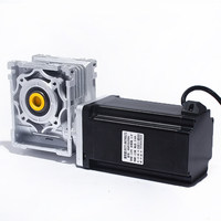 Set Motor Stepper Worm Gear Self-Locking 86mm 36V 8.5N/12N RV040/050 Reducer dengan Driver