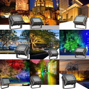 18*2 Wát ngoài trời thông minh năng lượng mặt trời Spotlight RGB ấm trắng <span class=keywords><strong>led</strong></span> nhẹ Lũ lụt cơ thể nhôm IP66 IP65 đánh giá cho cảnh quan ROHS chứng nhận - Product Image 2