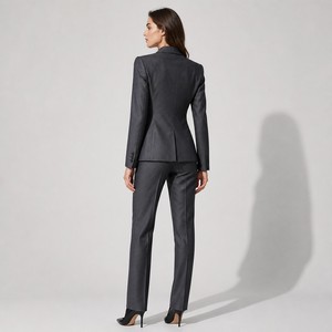 Wool Blend <strong>Women</strong> <strong>Suit</strong> Set 2 <strong>Piece</strong> Peak Lapel Slim Fit Blazer Trousers 300GSM Tailored All Seasons Durable <strong>S</strong>-5X Knit <strong>Suit</strong> <strong>Women</strong> - Product Image 3