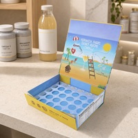 Boîte cadeau rigide personnalisée avec impression pour bijoux, cosmétiques, bougies, avec couvercle à charnière et insert pour compléments alimentaires, emballage de vente au détail coloré