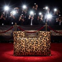 Tas Clutch Wanita Motif Leopard Terbaru, Tas Selempang Rantai, Tas Tangan, Tas Pesta Berkapasitas Besar dengan Gesper Magnetik