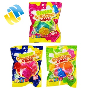 Dulces al por mayor Halal, piruletas duras mixtas de frutas con juego de adivinanzas de papel, tijera y piedra, caja de lápiz labial, caramelos multicolor para niños - Product Image 3