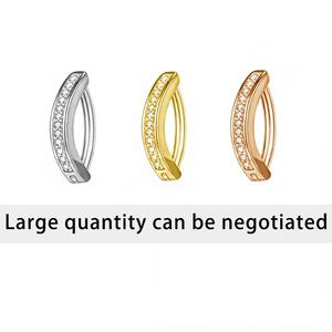 Anillos G23 de titanio para ombligo para mujer, Piercing para el ombligo con diamantes de imitación de cristal - Product Image 2