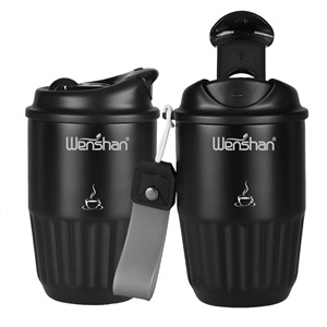 Taza de café de viaje al vacío de acero inoxidable portátil de 14oz con cuerda bonita aislada con interior de cerámica mantener caliente y <span class=keywords><strong>frío</strong></span> para uso <span class=keywords><strong>en</strong></span> la oficina - Product Image 5