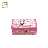 Boîte à biscuits rectangulaire personnalisée de qualité alimentaire, série d'emballages cadeaux de mariage, ensemble métallique pour biscuits, bonbons, chocolat