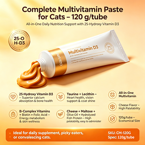 <span class=keywords><strong>Pasta</strong></span> <span class=keywords><strong>Vitaminica</strong></span> per Gatti Esigenti, Gattini e Gatti Anziani, Supporto Post-Operatorio, Crema Nutriente ad Alta Palatabilità, 120g - Product Image 1