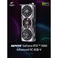 Nouvelle carte graphique de jeu IGame RTX 5060 8 Go Fan PCI-E 5.0 GDDR7 DP HD 2025 pour PC de bureau, entièrement testée et fonctionnelle