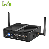 Petit ordinateur Ubuntu Linux N100 Mini PC industriel sans ventilateur à 4 cœurs Industrie 2HD DP Mini Lan Dual Pc
