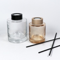Diffuseur de parfum personnalisé en verre noir de luxe de 200 ml, emballé dans une bouteille en verre de luxe personnalisée