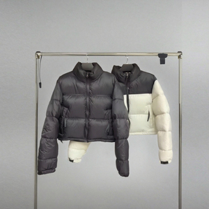 <b>Women</b> Cropped Puffer Zip Up Quilted <b>Jacket</b> Winter Casual Outerwear - Product Image 3