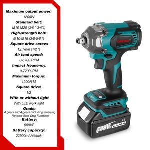 Llave <span class=keywords><strong>de</strong></span> <span class=keywords><strong>Impacto</strong></span> Eléctrica sin Escobillas <span class=keywords><strong>de</strong></span> 1200N.m <span class=keywords><strong>de</strong></span> Torque, Destornillador <span class=keywords><strong>de</strong></span> <span class=keywords><strong>1</strong></span>/<span class=keywords><strong>2</strong></span> Pulgada, 8 Velocidades, Herramienta Eléctrica <span class=keywords><strong>de</strong></span> 18V con Batería para Bricolaje - Product Image 6