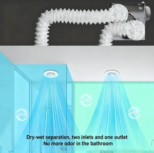 산업용 원투파이프 원심 배기팬 호텔 욕실 환기 휴대용 덕트 마운트 주철 볼 베어링 강력 - Product Image 3