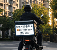 Sac à dos isotherme étanche pour livraison de repas avec écran LED publicitaire numérique pour moto et scooter
