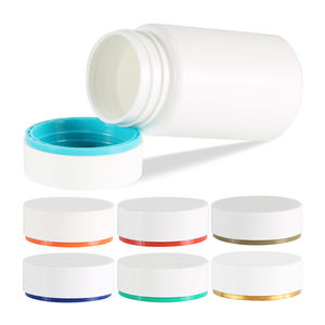 Bouteille en plastique HDPE blanche droite ronde vide avec bouchons colorés 100cc/120cc/135cc/150cc/175cc/200cc - Product Image 4