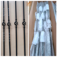 LD Metal Best Seller - Balustre en fer forgé rond noir de 16 mm pour escalier, avec pièce pour rampe d'escalier intérieure en bois