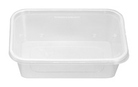 Boîte à repas en plastique à emporter sans BPA, étanche, 500 ml, jetable, en PP, de qualité alimentaire, marque Tiya, forme rectangulaire