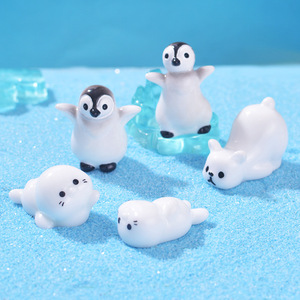 Cute Polar Bear Penguin and Seal Mini Figurines Arctic Animal Resin <b>Ornaments</b> for Fairy Garden DIY Crafts and Gifts - Product Image 2