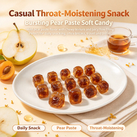 Bonbons mous à la pâte de poire saveur orange éclatante, OEM ODM, bonbons gélifiés au sirop de poire personnalisés sous marque privée